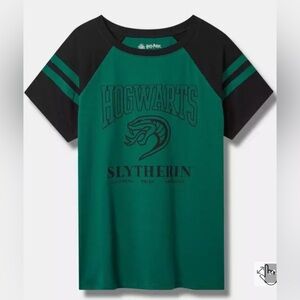 🖤TORRID HOGWARTS SLYTHRIN GREEN/BLK TOP SIZE 3X🖤